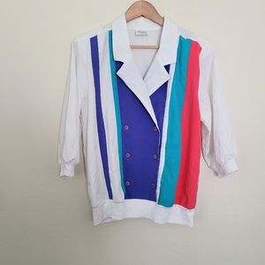Vintage Remo colorblock top M